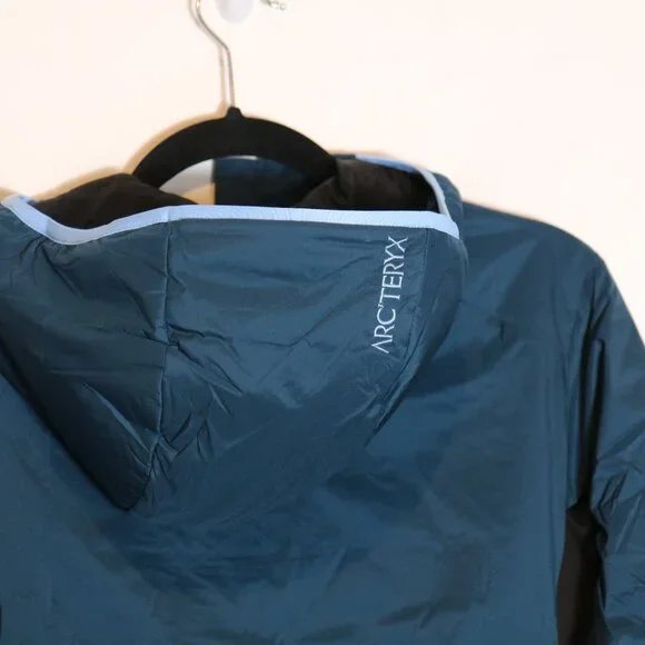 Arc'teryx Womens Atom Hoody Jacket Small Midnight Frost Blue Lightweight Hiking - Picture 8 of 10